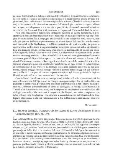 [Recensión sobre: Diccionario de San Josemaría Escrivá de Balaguer]. [Journal Article]