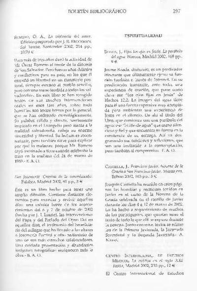 [Recensión sobre: San Josemaría: Crónica de la canonización]. [Journal Article]
