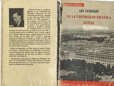Los católicos en la universidad española actual. [Book]