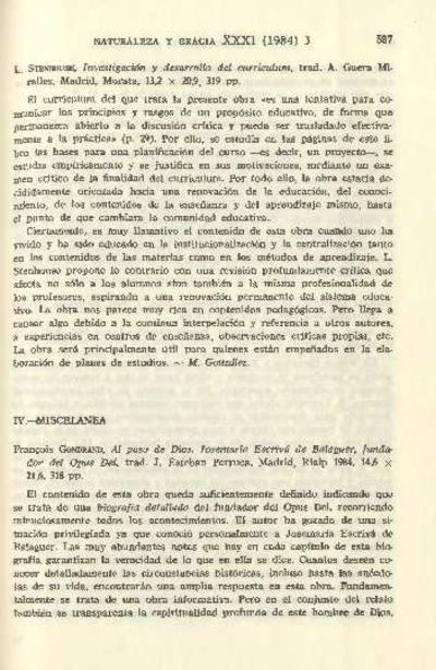 [Recensión sobre: Al paso de Dios. Josemaría Escrivá de Balaguer, Fundador del Opus Dei]. [Artículo de revista]