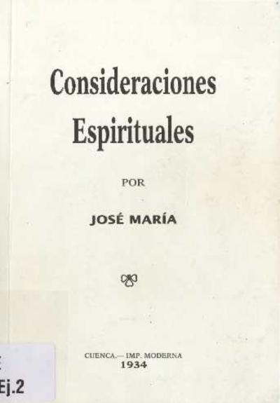 Consideraciones espirituales. [Book]