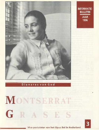 Dienares van God Montse Grases. Informatiebulletin No. 3. [Folleto]