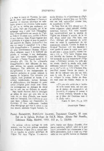 [Recensión sobre: Mons. Josemaría Escrivá de Balaguer y el Opus Dei: en el 50 aniversario de su fundación]. [Journal Article]