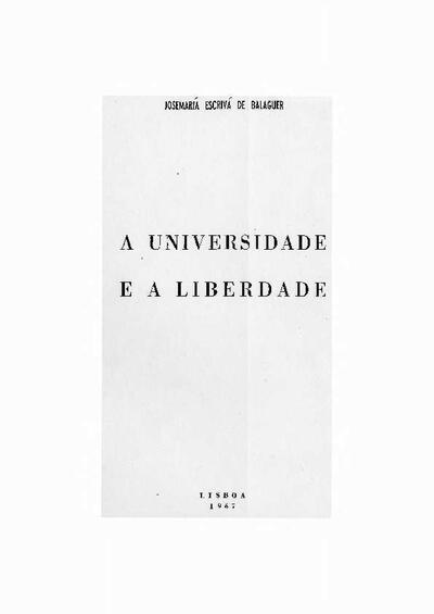 A universidade e a liberdade [Entrevista realizada por Andrés Garrigó]. [Journal Article]