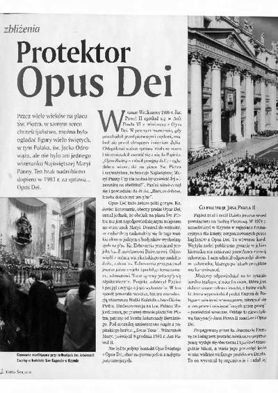Protektor Opus Dei. [Artículo de revista]