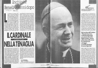 Il cardinale nella tenaglia: Inchiesta Benelli 10 anni dopo. [Artículo de revista]