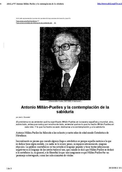 Antonio Millán-Puelles y la contemplación de la sabiduría. [E-Journal Article]