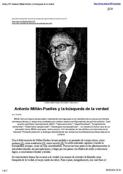Antonio Millán-Puelles y la búsqueda de la verdad. [E-Journal Article]