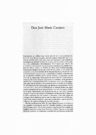 Don José María Casciaro. [Parte de un libro]