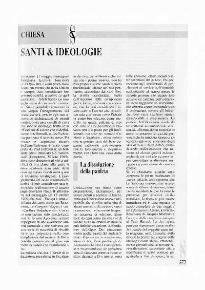 Santi & ideologie. [Journal Article]