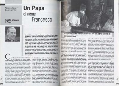 Un Papa di nome Francesco. Perché amiamo il Papa [Entrevista realizada por José Beltrán]. [Artículo de revista]
