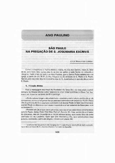 São Paulo na pregação de S. Josemaria Escrivá. [Journal Article]