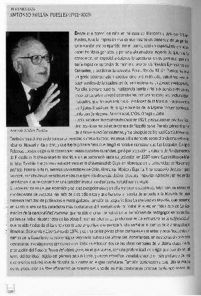 Antonio Millán Puelles (1921-2005). In memoriam. [Journal Article]