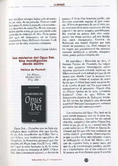 [Recensión sobre: Los misterios del Opus Dei: una investigación desde dentro]. [Journal Article]
