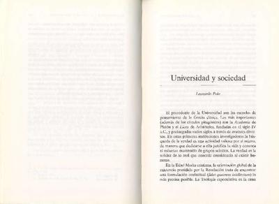 Universidad y sociedad. [Book Section]