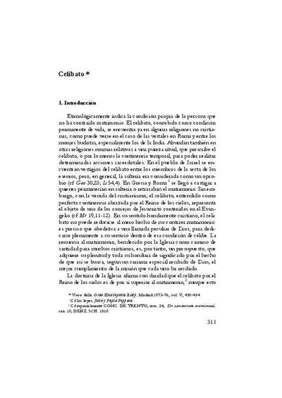 Celibato. [Book Section]