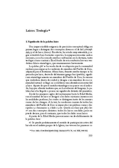 Laicos. Teología. [Book Section]