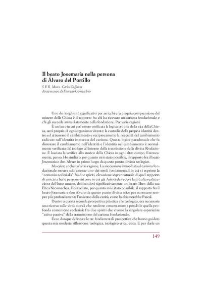 Il beato Josemaría nella persona di Álvaro del Portillo. [Book Section]
