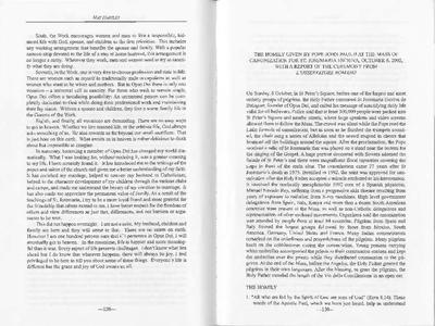 The Homily given by Pope John Paul at the Mass of canonization for St. Josemaría Escriva, October 6, 2002, with a report of the ceremony from <i>L’Osservatore Romano</i>. [Parte de un libro]