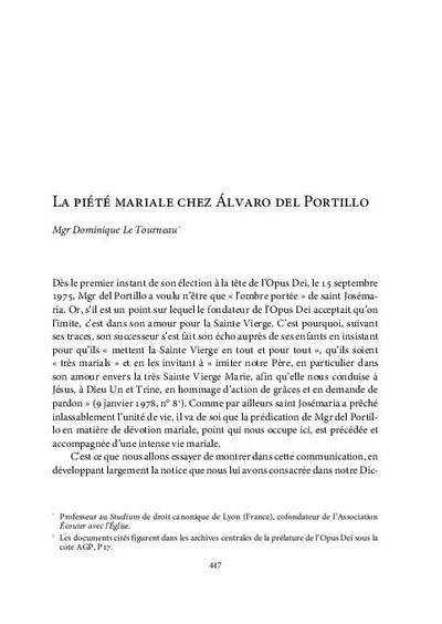 La piété mariale chez Álvaro del Portillo. [Book Section]