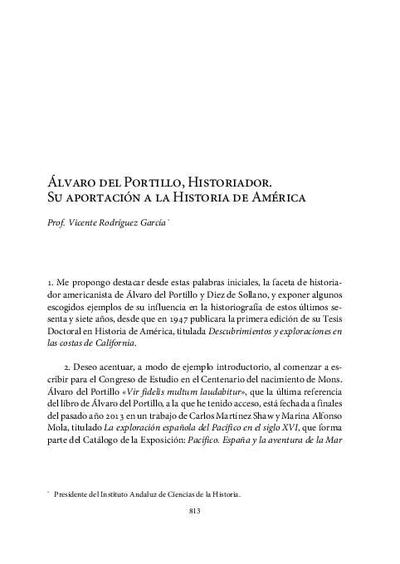 Álvaro del Portillo, Historiador. Su aportación a la Historia de América. [Book Section]