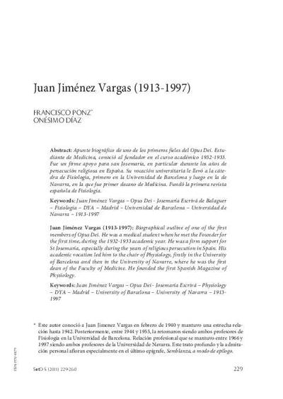 Juan Jiménez Vargas (1913-1997). [Journal Article]