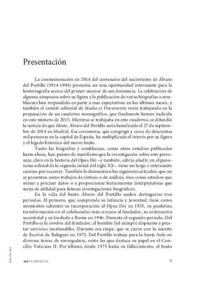 Presentación del <i>Diccionario de San Josemaría Escrivá de Balaguer</i>. [Artículo de revista]