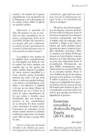 Entrevista concedida a «Archisevilla Digital», España (20-VI-2014), realizada por Ana Capote. [Artículo de revista]