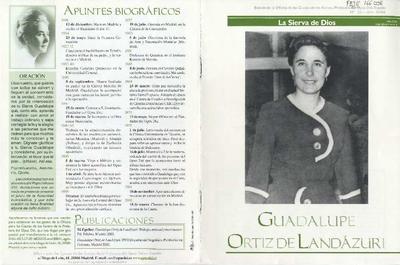 La sierva de Dios Guadalupe Ortiz de Landázuri: hoja informativa. Nº 4. [Folleto]