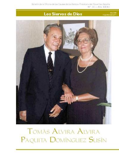 Los siervos de Dios Tomás Alvira Alvira y Paquita Domínguez Susín: hoja informativa. Nº 1. [Brochure]