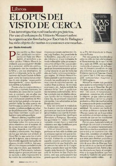 El Opus Dei visto de cerca. [Journal Article]