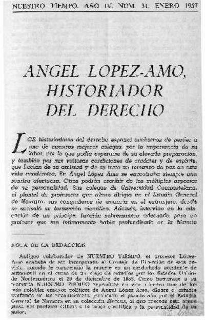Angel López-Amo, historiador del derecho. [Journal Article]