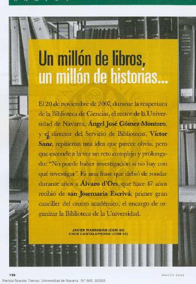 Un millón de libros, un millón de historias... [Journal Article]
