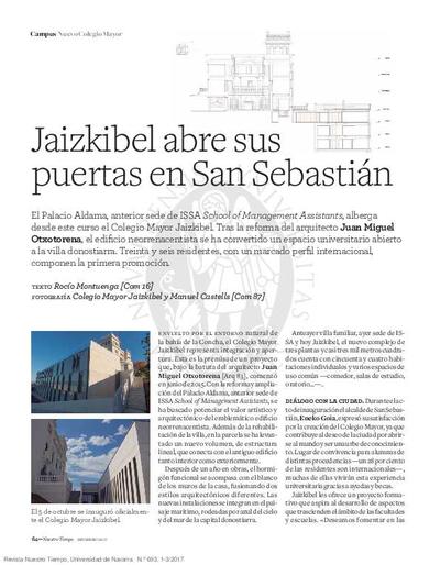 Jaizkibel abre sus puertas en San Sebastián. [Artículo de revista]