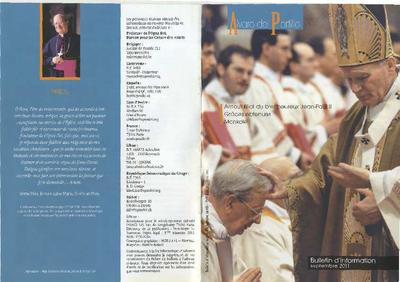 Bulletin d'information: Álvaro del Portillo. Amour filial du bienhereux Jean-Paul II. [Folleto]