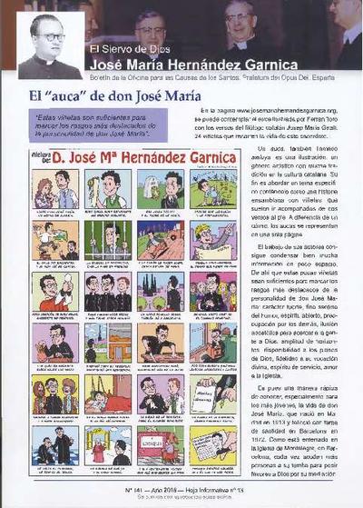El siervo de Dios José María Hernández Garnica. Nº 13. El "auca" de don José María. [Folleto]