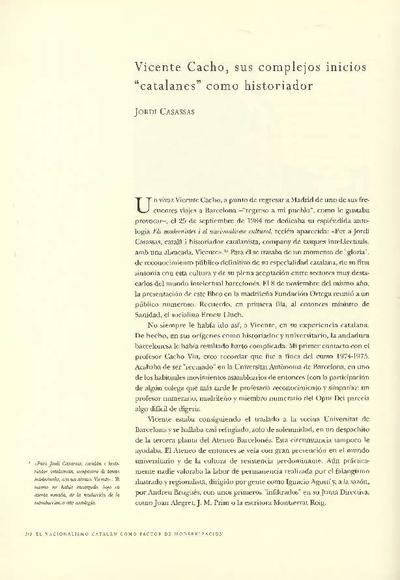 Vicente Cacho Viu, sus complejos inicios "catalanes" como historiador. [Book Section]