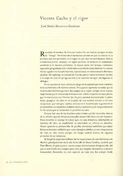 Vicente Cacho Viu y el rigor. [Book Section]