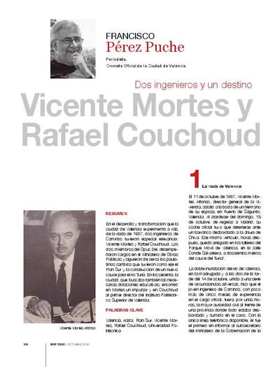 Dos ingenieros y un destino: Vicente Mortes y Rafael Couchoud. [Artículo de revista]