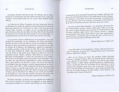 [Recensi&oacute;n sobre: En di&aacute;logo con el Se&ntilde;or: Textos de la predicaci&oacute;n oral. Edici&oacute;n cr&iacute;tico-hist&oacute;rica preparada por Luis Cano y Francesc Castells, con la colaboraci&oacute;n de Jos&eacute; Antonio Loarte]. [Art&iacute;culo de revista]