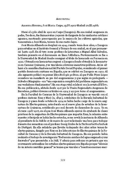 Albareda Herrera, José María. Caspe, 15.IV.1902-Madrid, 27.III.1966. [Book Section]