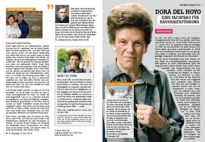 Dora del Hoyo. Informationsblatt nº 1: Eine fachfrau für haushaltsführung. [Brochure]