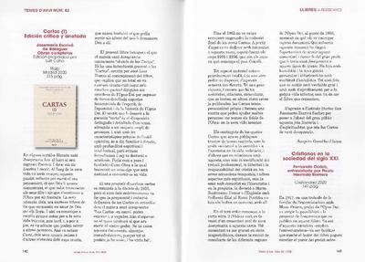 [Recensión sobre: Cartas (vol. I). Edición crítica y anotada, preparada por Luis Cano con la colaboración de José Antonio Loarte]. [Journal Article]