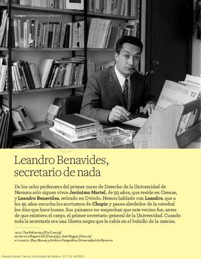 Leandro Benavides, secretario de nada: los de la maleta (X). [Artículo de revista]