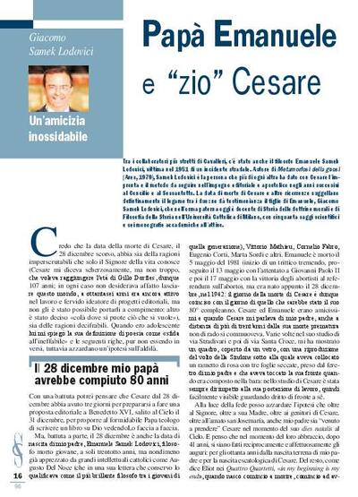 Papà Emanuele e "zio" Cesare. [Journal Article]