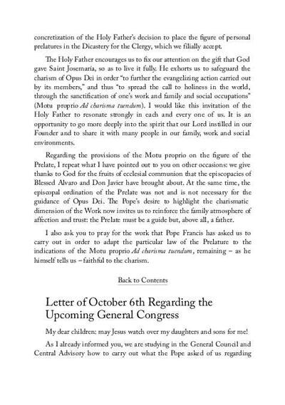 Letter of October 6th Regarding the Upcoming General Congress. [Journal Article]