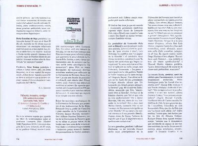 [Recensión sobre: Filósofo, maestro y amigo: Testimonios sobre Leonardo Polo]. [Journal Article]