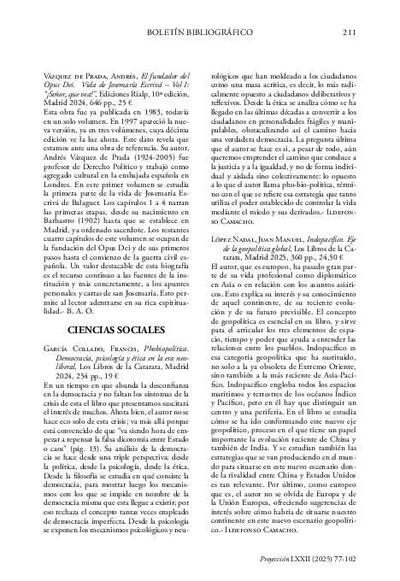 [Recensi&oacute;n sobre: El fundador del Opus Dei: Vida de Josemar&iacute;a Escriv&aacute;. Vol. I: &iexcl;Se&ntilde;or que vea!]. [Art&iacute;culo de revista]